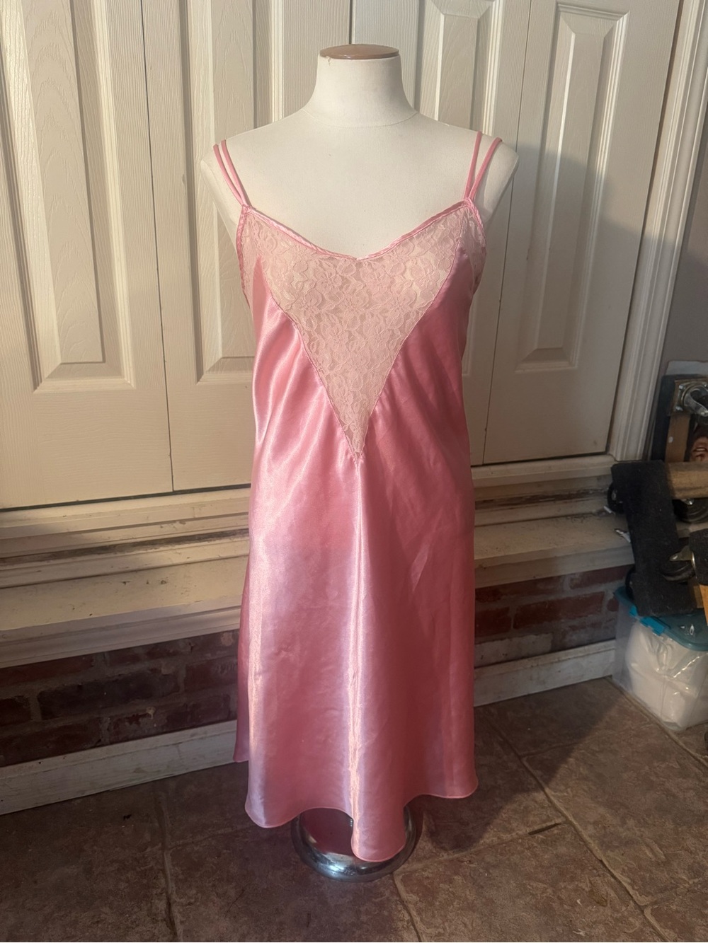 Solange Pink Satin Nightgown Size 14/16
